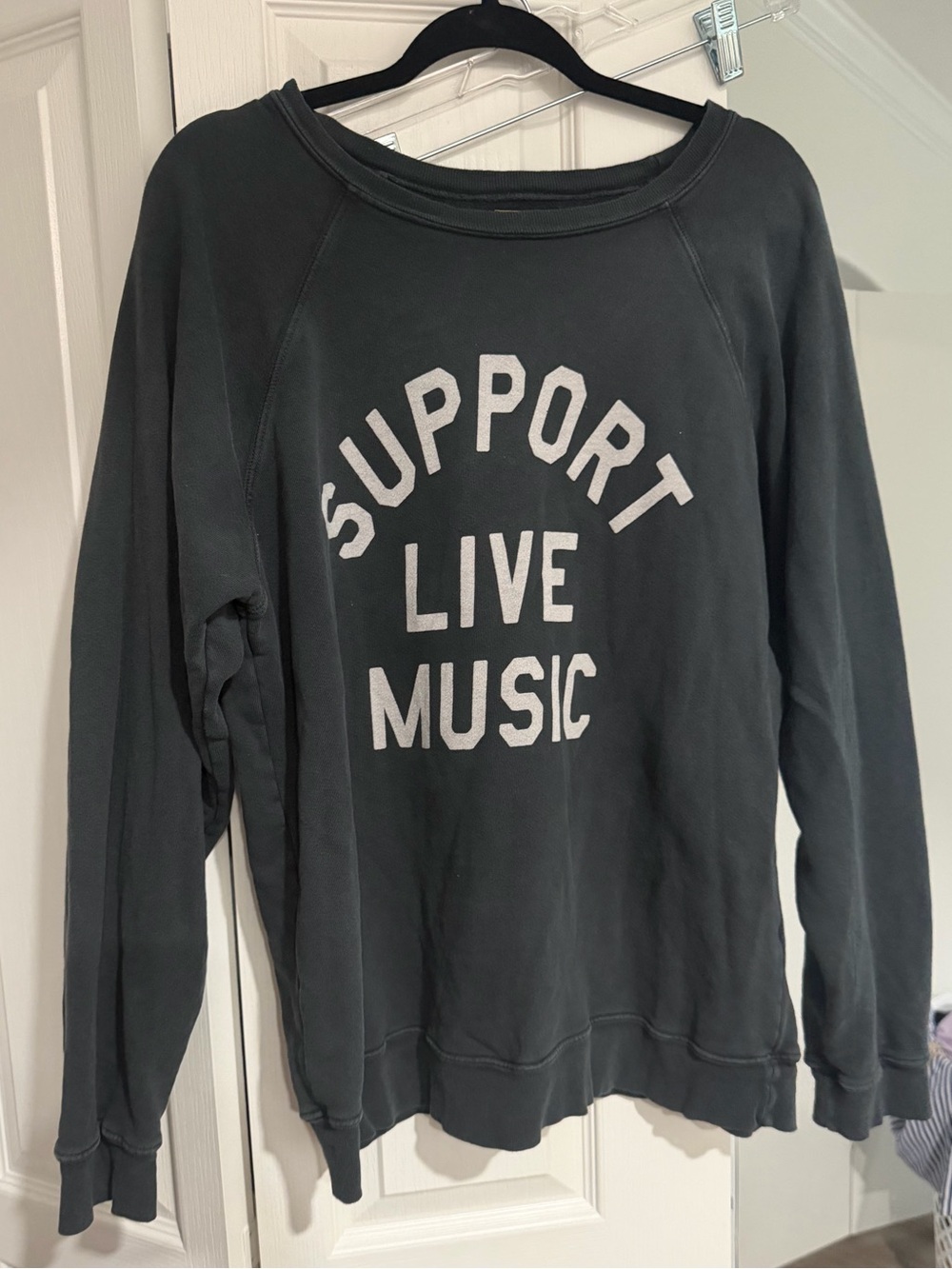 Support Live Music Crewneck Sweatshirt - Black